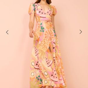 By Nicola Havana Wrap Maxi Dress In Fruit Punch